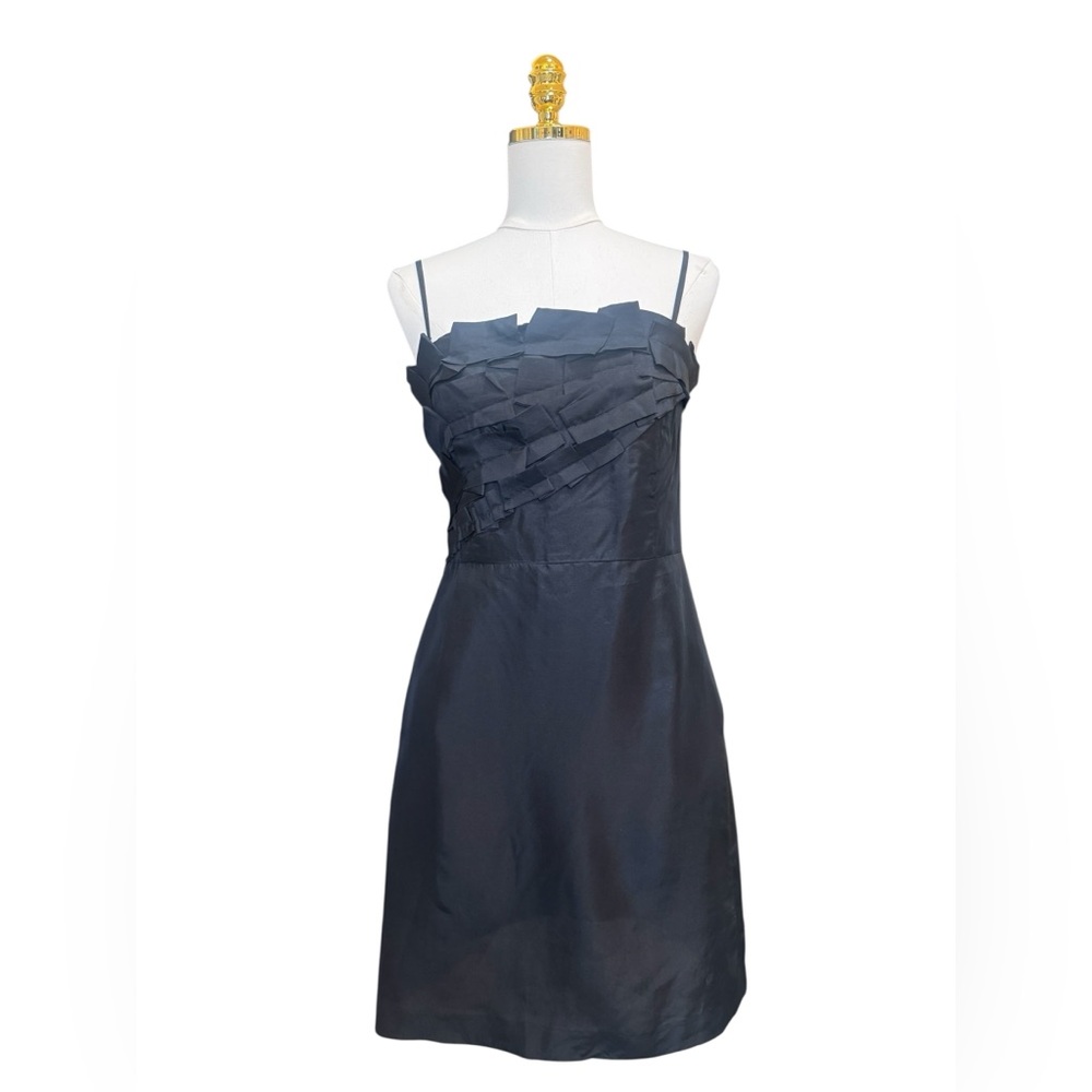 Boss Orange Hugo Boss Black Silk Blend Ribbon Cocktail Mini Dress Size 6 Party